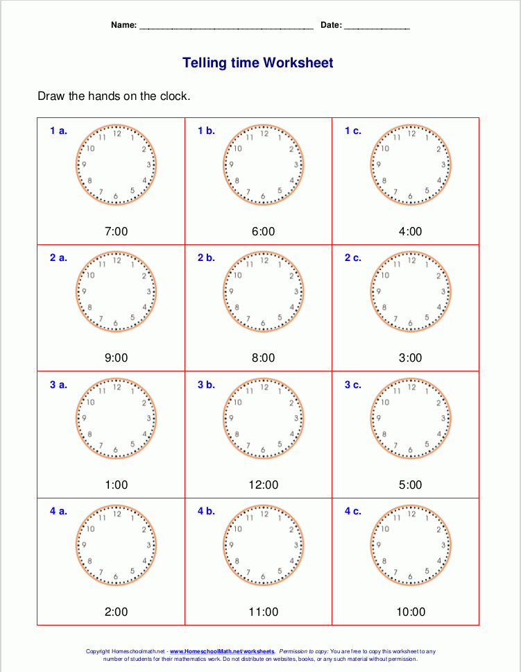 1st Grade Telling Time Worksheets Free Printable K5 Learning Telling 1st Grade Telling Time Worksheets Free Printable K5 Learning Telling
