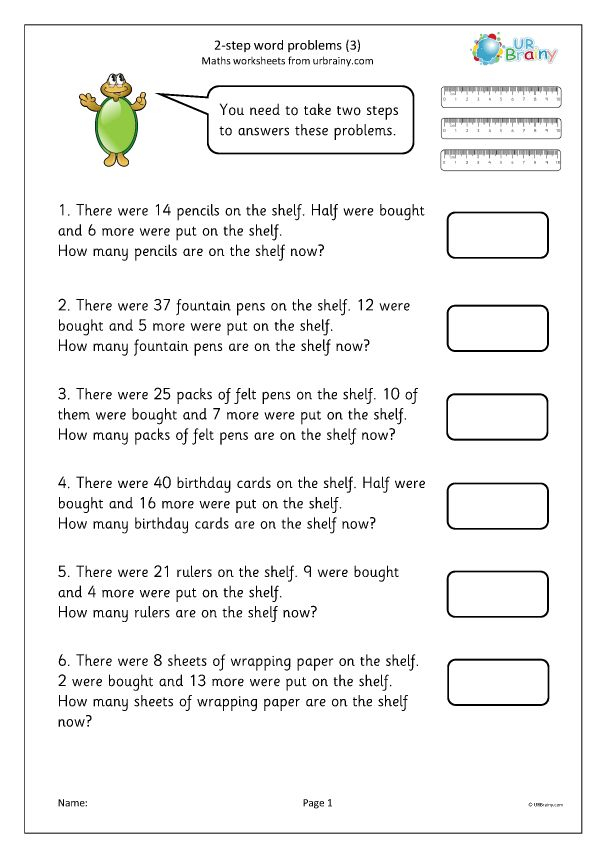 2 step Word Problems 3 Addition Year 2 aged 6 7 By URBrainy 