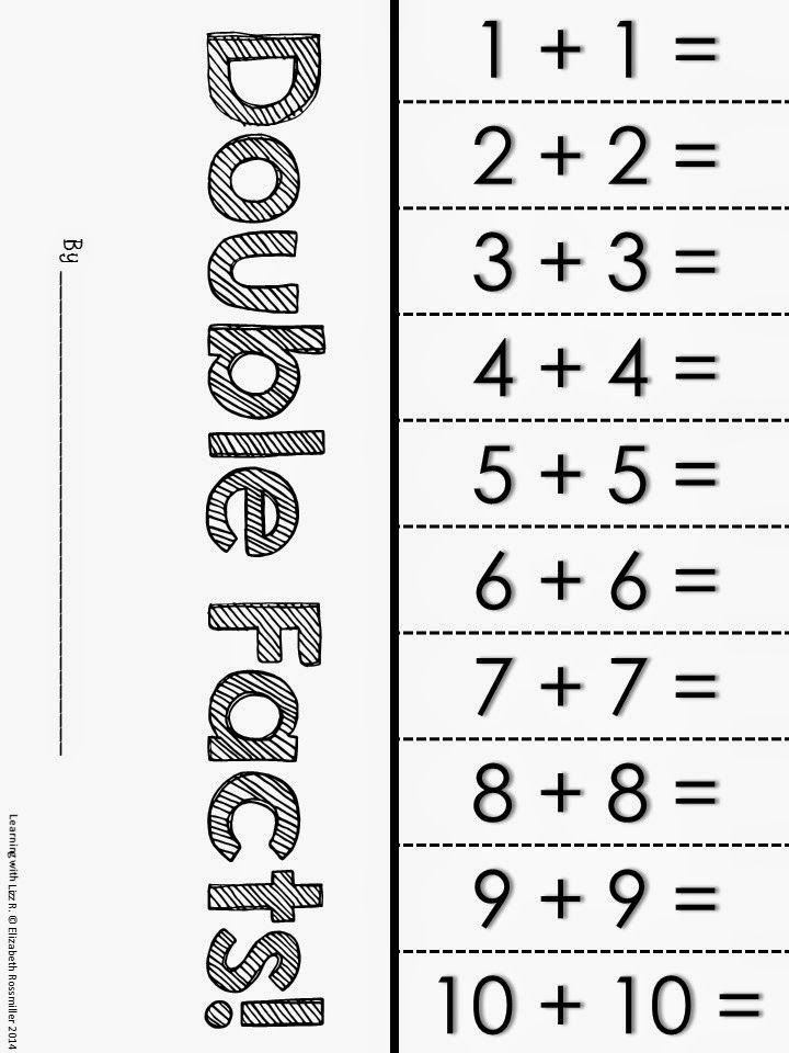  20 Doubles Math Worksheet Simple Template Design