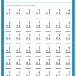 5 Minutes Drill Free Printable Multiplication Worksheet For