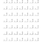 Addition And Subtraction Worksheets Math Addition Worksheets Basic