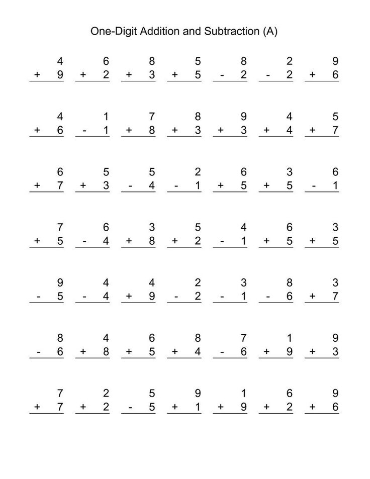 Addition And Subtraction Worksheets Math Addition Worksheets Basic
