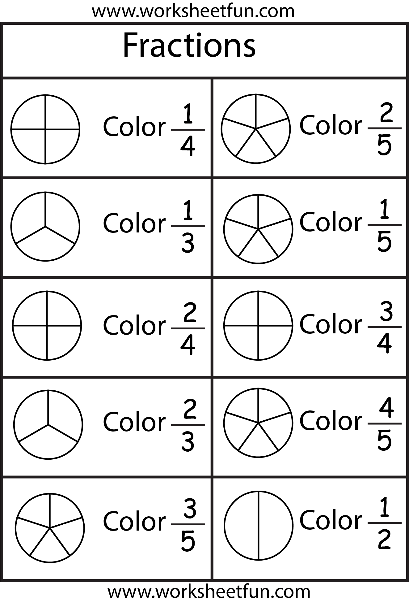 Color The Fraction 4 Worksheets 2nd Grade Math Worksheets 2nd Color The Fraction 4 Worksheets 2nd Grade Math Worksheets 2nd