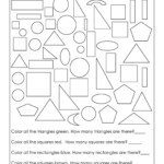 Color The Shapes Worksheets For Kids 101 Activity