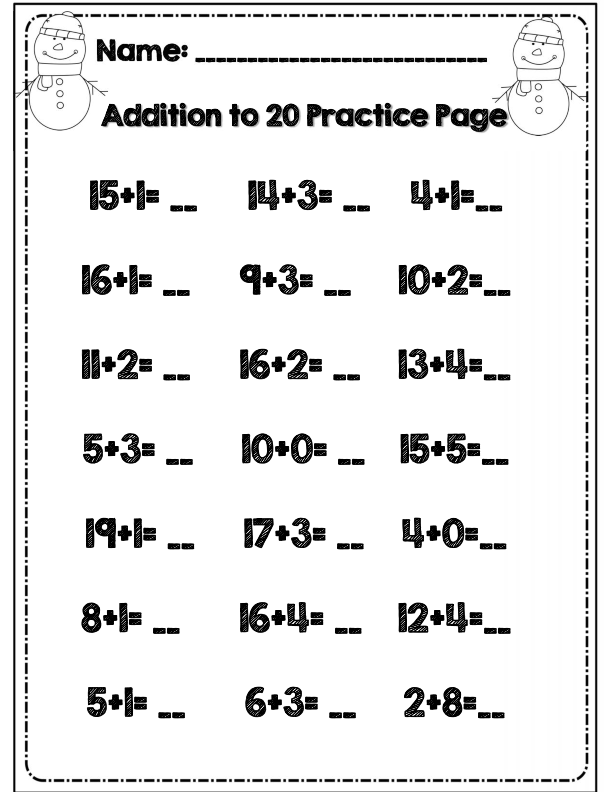 Common Core Addition Worksheets Common Core Addition Worksheets
