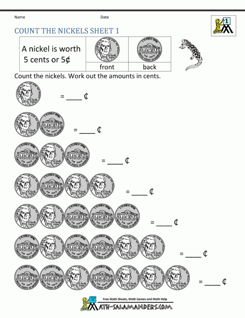 Counting Money Worksheets Up To 1 Free Math Money Worksheets 1st 