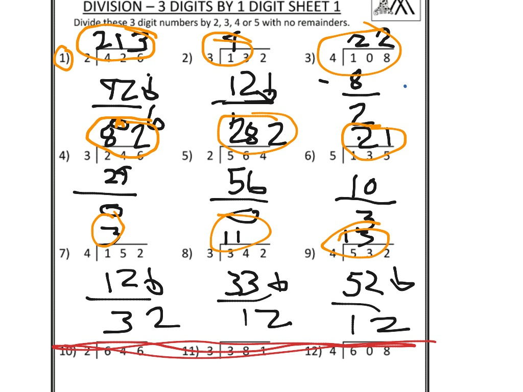 Division Math Worksheet