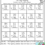 Double Digit Mystery Solve The Addition Problems Then Use The Clues