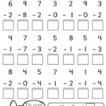 First Grade Subtraction Timed Tests Subtraction Within 10 Math Fact