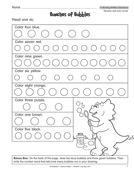 Following Directions Worksheets For Grade 1 Worksheets Master Following Directions Worksheets For Grade 1 Worksheets Master