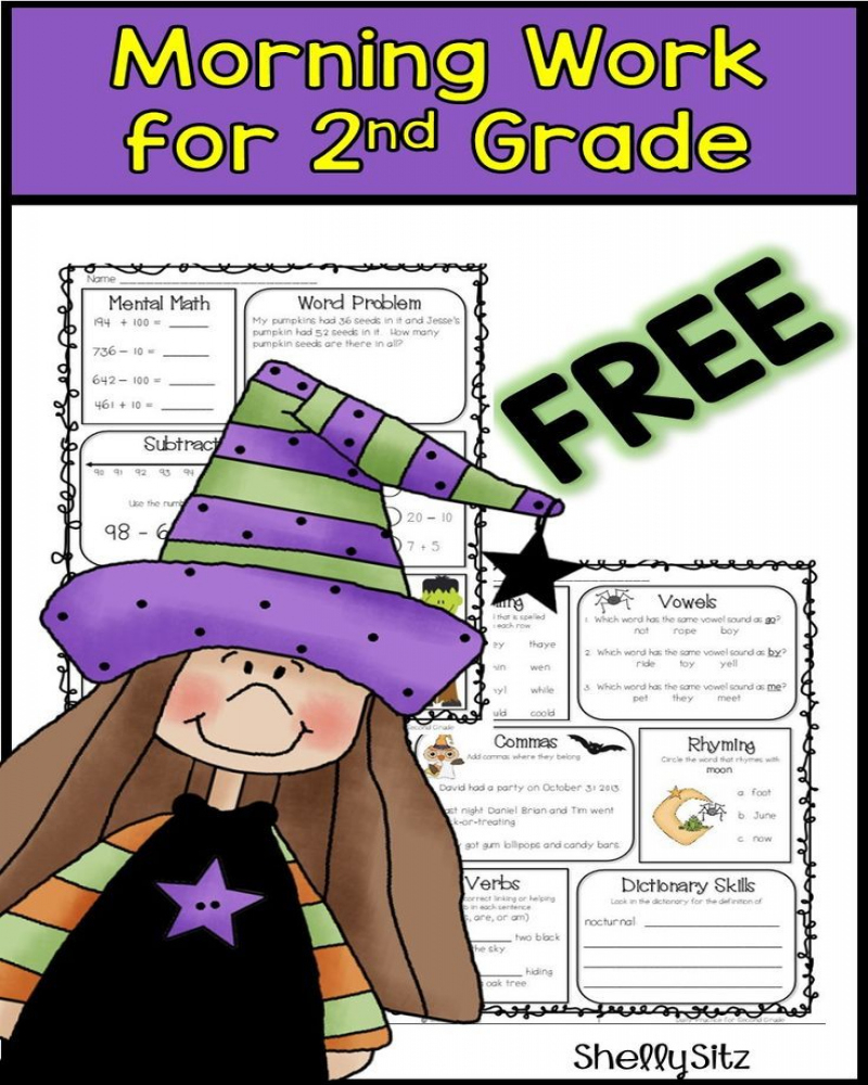 Free Printable 1st Grade Bellwork Worksheet With Math Ela Math 