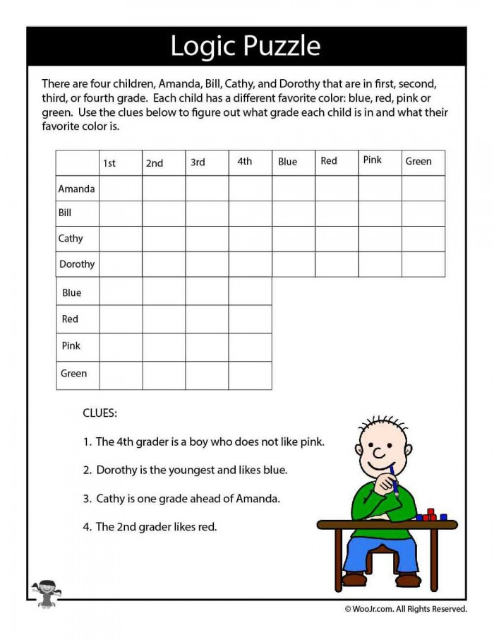 Logic Puzzle Worksheet Free Esl Printable Worksheets Made By Teachers Logic Puzzle Worksheet Free Esl Printable Worksheets Made By Teachers