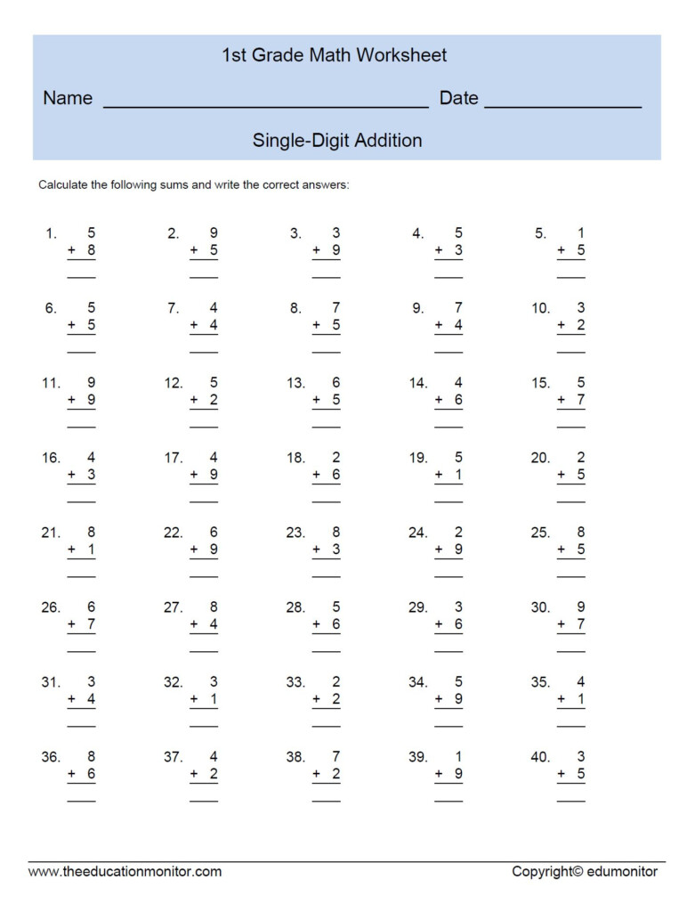 Math For 1St Grader