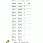 Math Place Value Worksheets 2 Digit Numbers