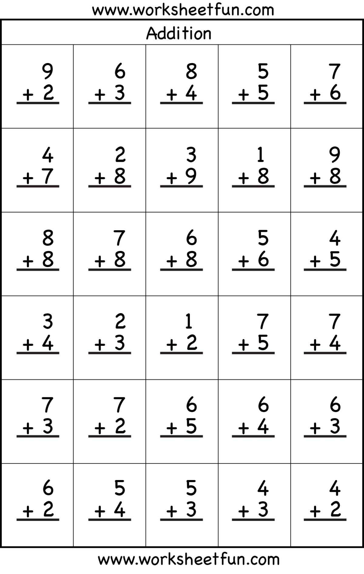 Mixed Addition And Subtraction Facts Worksheets Worksheet Hero