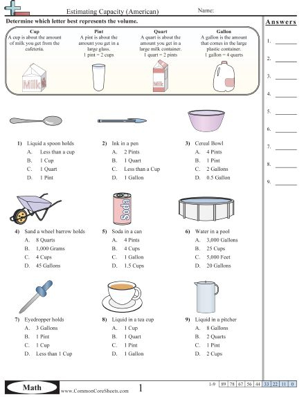 Pearson Math Parents Worksheet
