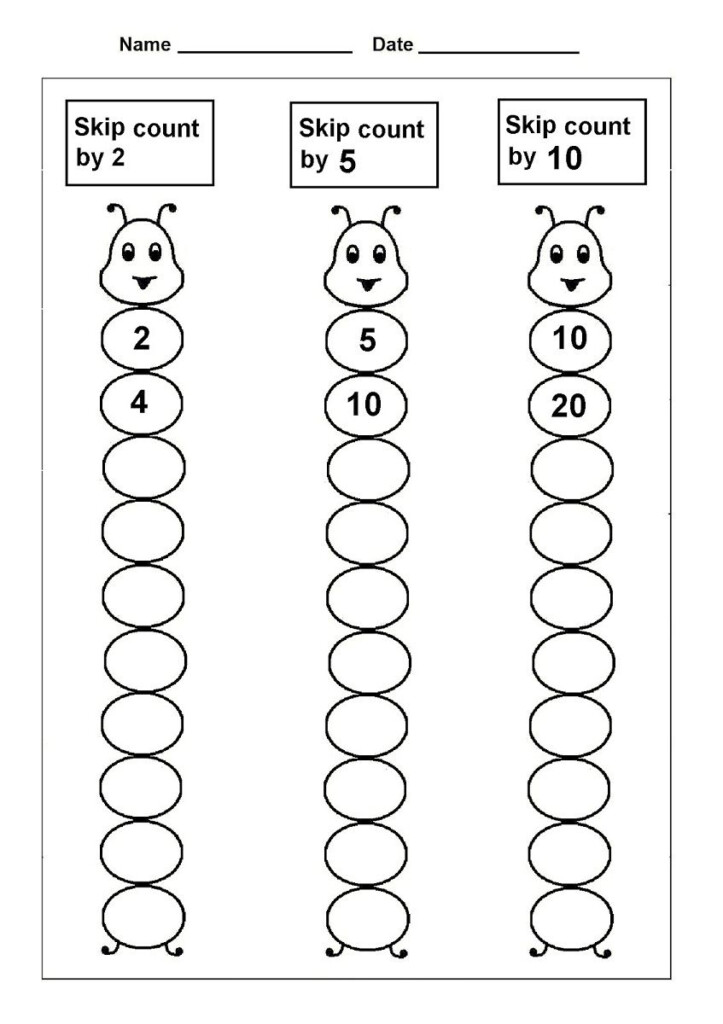 Skip Count By 5 Worksheet 1st Grade Math Worksheets First Grade Math 