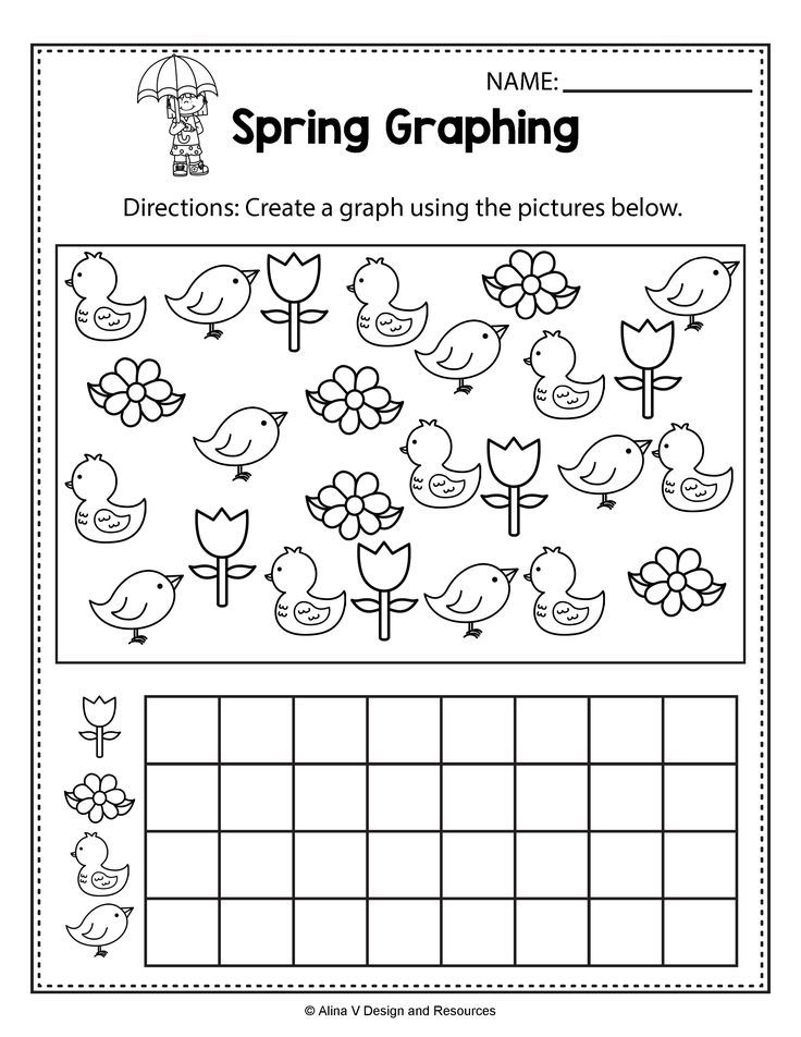 Spring Graphing Spring Math Worksheets And Activities For Preschool