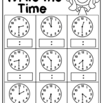 Time Telling Worksheets For 1St Grade Kamberlawgroup