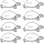 Turtle Kindergarten Math Worksheets Subtraction