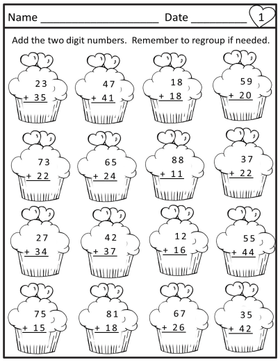 Valentine Math Worksheets 99Worksheets