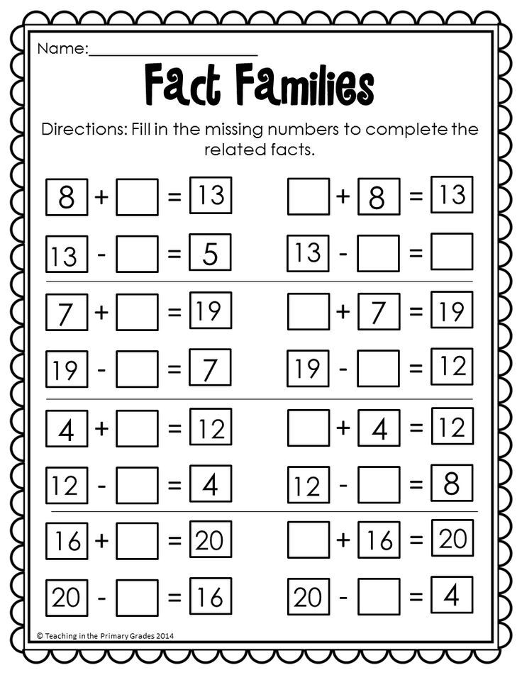 What Are Related Facts In 1st Grade Math Carol Jone s Addition Worksheets