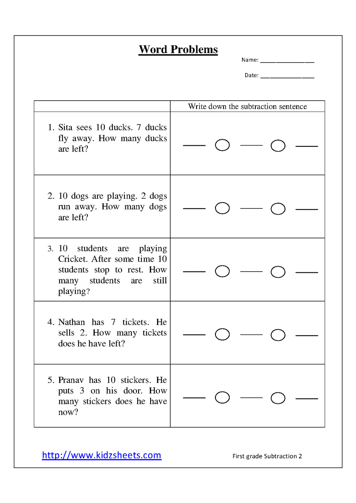 Word Problem For Kindergarten Kindergarten Word Problem For Kindergarten Kindergarten