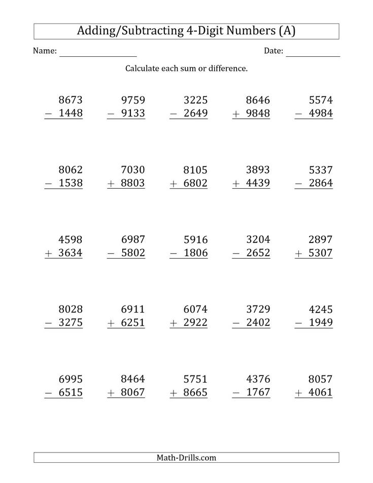 1st Grade Math Worksheets Eog Addition And Subtraction Four Numbers 1st Grade Math Worksheets Eog Addition And Subtraction Four Numbers