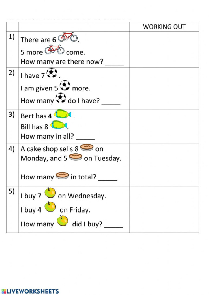 Age Word Problems Worksheet