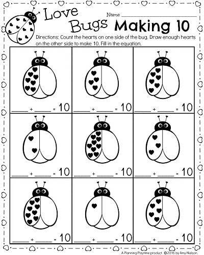 Bug Addition Worksheets 99Worksheets