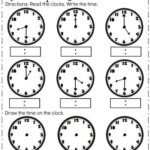 Clock Worksheets For First Grade Worksheets Master