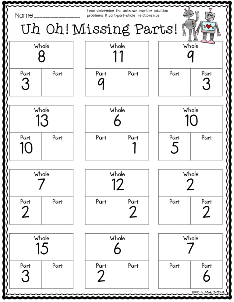 Common Core Math Worksheets 1St Grade Math Worksheet For Kids First 