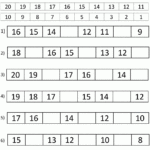 Counting Back From 20 Worksheet