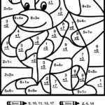 Dog Addition Color By Number Worksheet Fun Math Worksheets Math