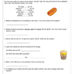 Ejercicio De Money Word Problems