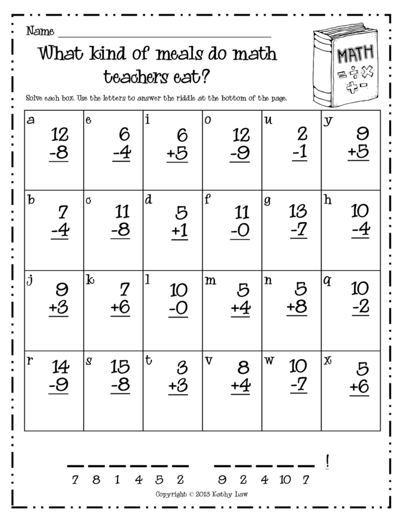 First Grade Math Sheets
