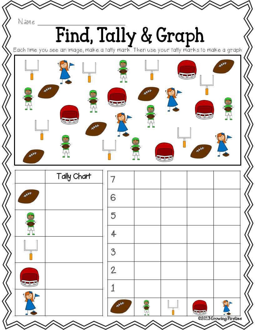 Football Frenzy Freebie Math Printables 1st Grade Math Homeschool Math