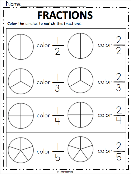 Fraction Worksheet Color The Fraction Made By Teachers Fractions Fraction Worksheet Color The Fraction Made By Teachers Fractions