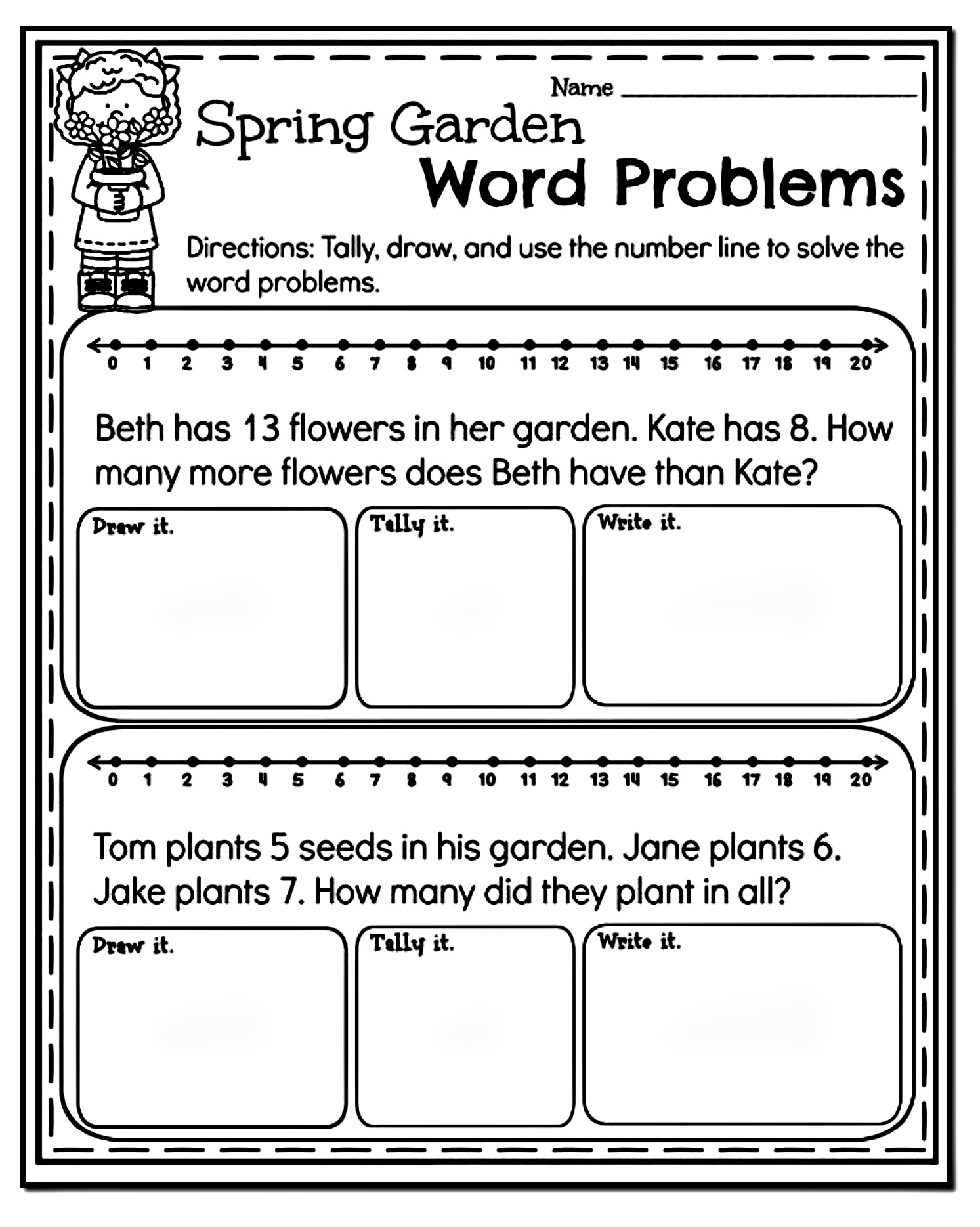 Free Printable 1st Grade Math Worksheet Pdf First Grade Math Free Printable 1st Grade Math Worksheet Pdf First Grade Math