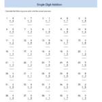 Free Printable 1st Grade Math Worksheets Addition In Pdf First Grade
