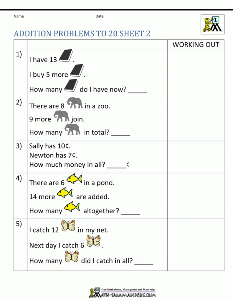 Free Printable Math Word Problems Printable Free Templates Download