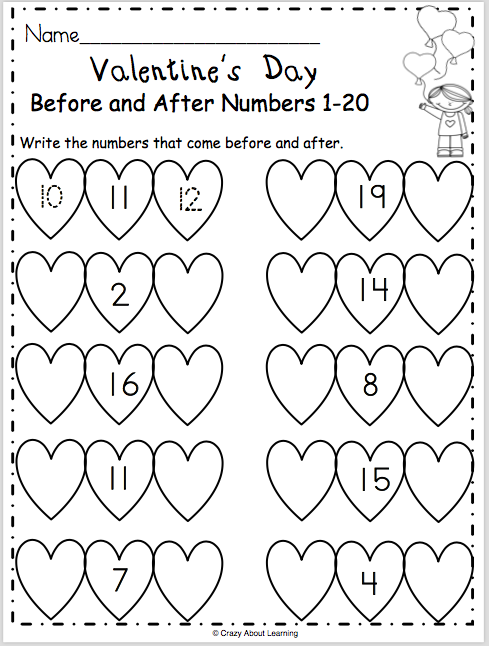 Free Valentine S Day Math Worksheet February Kindergarten Math Free Valentine s Day Math Worksheet February Kindergarten Math