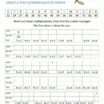 Hidden Mystery Math Messages Multiplication Basic Facts Math