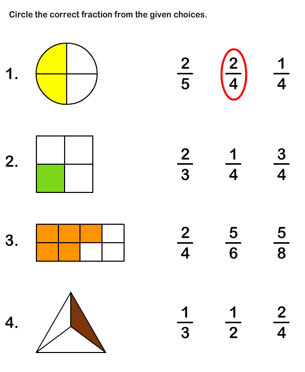 Learn Fraction Worksheet 2