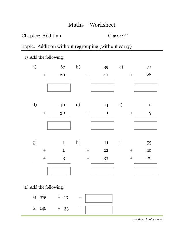 Maths Addition Worksheet CBSE Grade II Math Worksheet Math Maths Addition Worksheet CBSE Grade II Math Worksheet Math