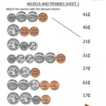 Money Match Nickels And Pennies Worksheets 99Worksheets