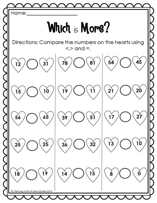 No Prep Valentine s Day Math Math And Literacy Printables Valentine
