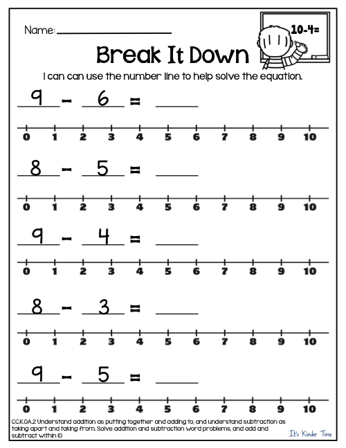Number Line Fun Addition Subtraction First Grade Math Worksheets Number Line Fun Addition Subtraction First Grade Math Worksheets