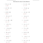 Solving Simple Linear Equations With Unknown Values Between 9 And 9