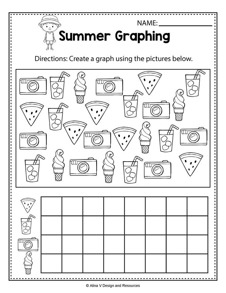 Summer Graphing Worksheets And Activities For Preschool Kindergarten Summer Graphing Worksheets And Activities For Preschool Kindergarten